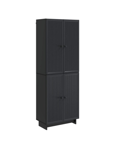 Set di armadi 2 pcs Nero 66 x 34,5 x 90 cm Legno ingegnerizzato