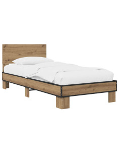Struttura letto con testata Rovere Artigianale 80 x 200 cm