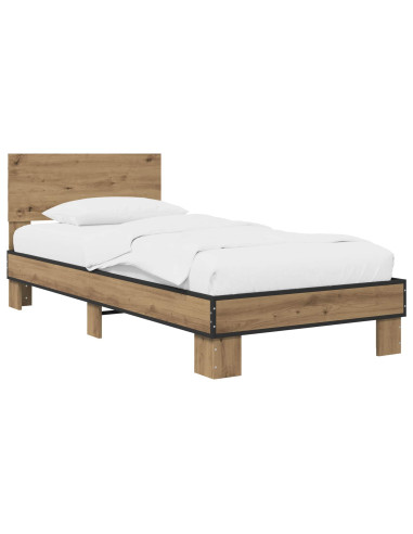 Struttura letto con testata Rovere Artigianale 80 x 200 cm