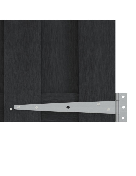 Cancello da giardino 100 x 180 cm WPC e Alluminio Nero