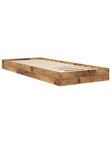 Struttura letto a pavimento Legno antico 80 x 200 cm