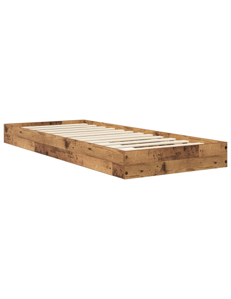 Struttura letto a pavimento Legno antico 80 x 200 cm