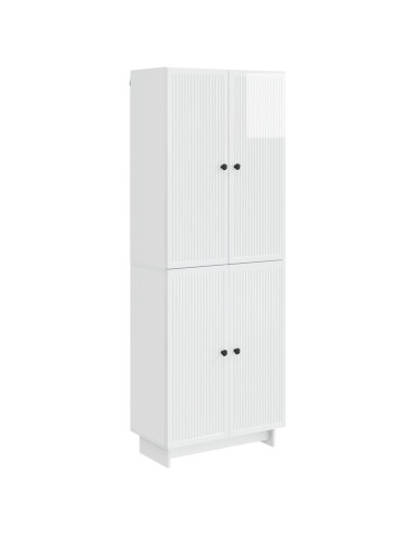 Set di armadi 2 pcs Bianco Lucido 66 x 34,5 x 90 cm