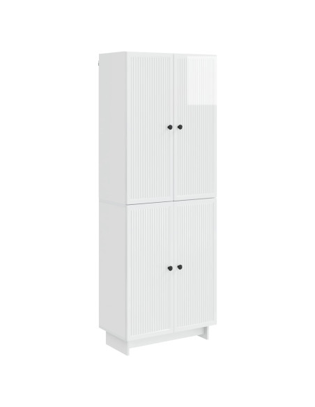 Set di armadi 2 pcs Bianco Lucido 66 x 34,5 x 90 cm