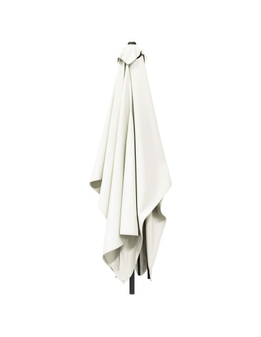 Ombrello da giardino 200 x 300 cm Poliestere Rettangolare Crema