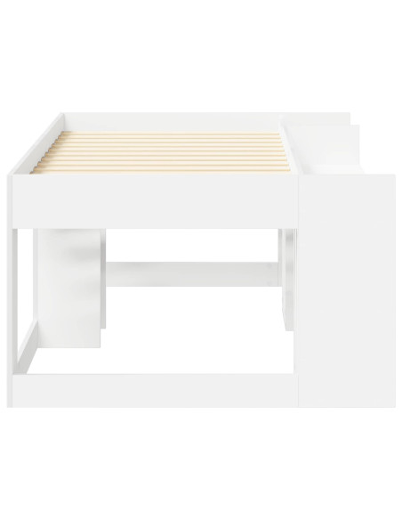 Telaio del letto con storage Bianco 80 x 160 cm