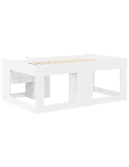 Telaio del letto con storage Bianco 80 x 160 cm