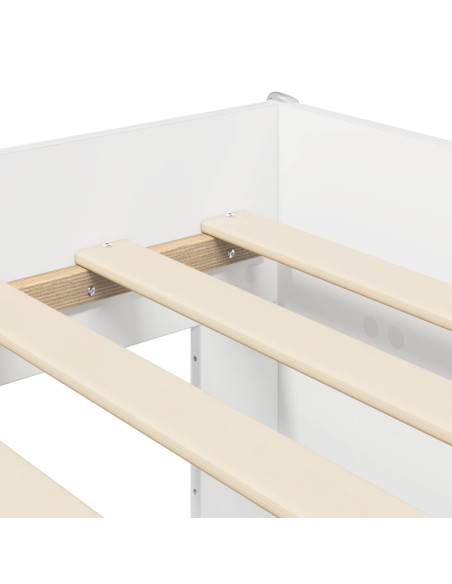 Telaio del letto con storage Bianco 80 x 160 cm