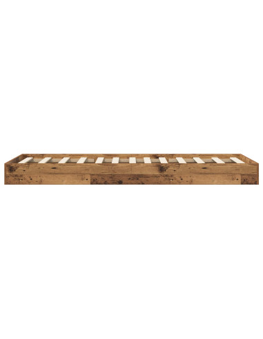 Struttura letto a pavimento Legno antico 80 x 200 cm