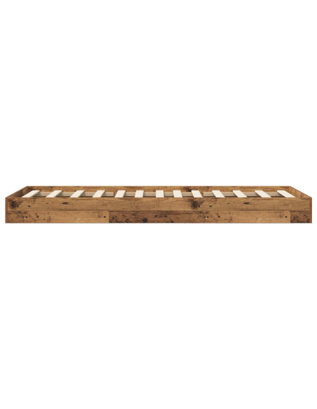 Struttura letto a pavimento Legno antico 80 x 200 cm