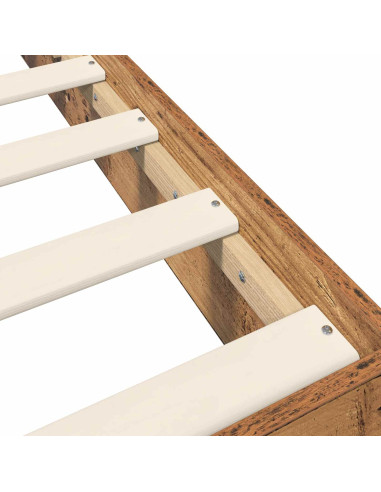 Struttura letto a pavimento Legno antico 80 x 200 cm