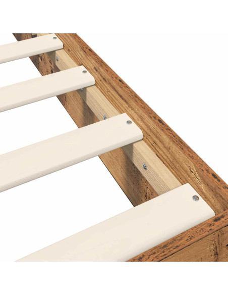 Struttura letto a pavimento Legno antico 80 x 200 cm