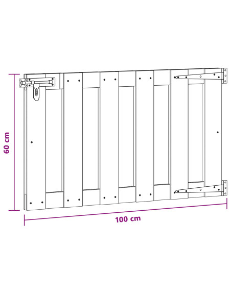 Cancello da giardino 100 x 60 cm WPC e Alluminio Marrone