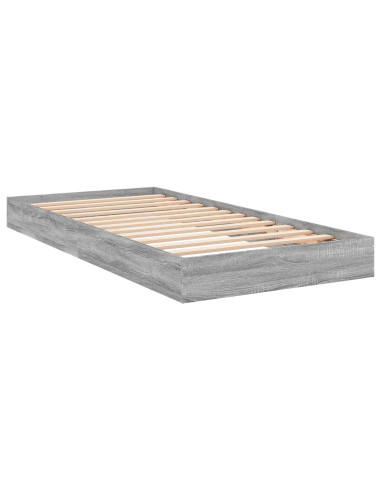 Struttura letto a pavimento Sonoma grigio 80 x 200 cm