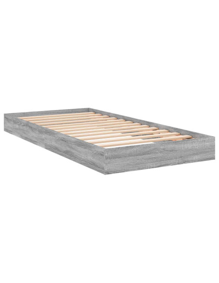 Struttura letto a pavimento Sonoma grigio 80 x 200 cm