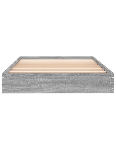 Struttura letto a pavimento Sonoma grigio 80 x 200 cm
