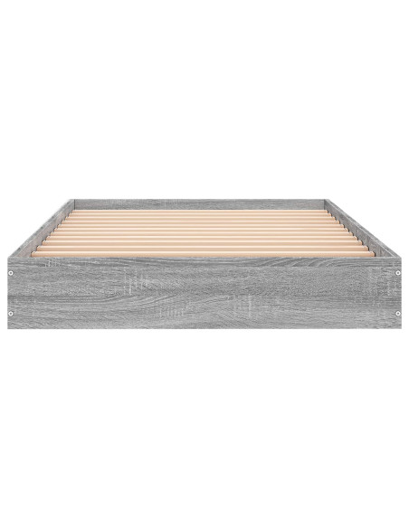 Struttura letto a pavimento Sonoma grigio 80 x 200 cm
