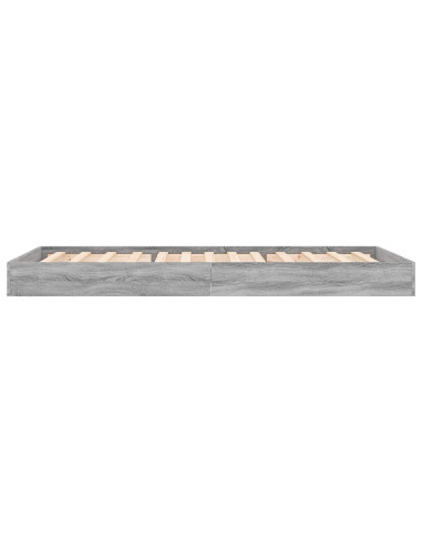 Struttura letto a pavimento Sonoma grigio 80 x 200 cm