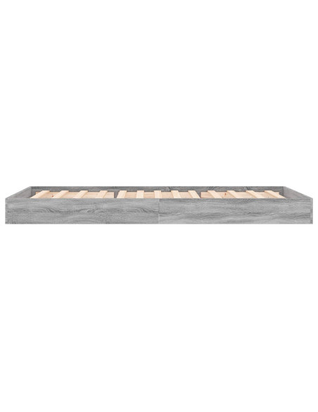 Struttura letto a pavimento Sonoma grigio 80 x 200 cm