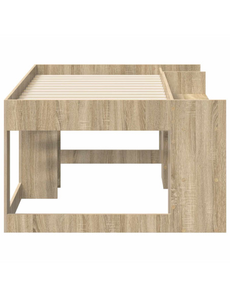 Telaio del letto con storage Rovere Sonoma 80 x 160 cm