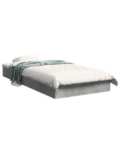 Struttura letto a pavimento Grigio Cemento 80 x 200 cm 2