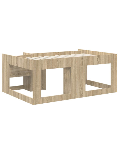 Telaio del letto con storage Rovere Sonoma 80 x 160 cm