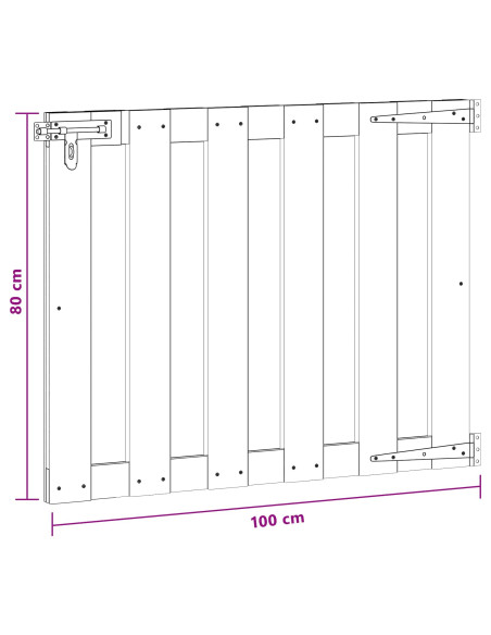 Cancello da giardino 100 x 80 cm WPC e Alluminio Marrone