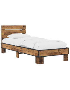 Struttura letto con testata Legno antico 80 x 200 cm