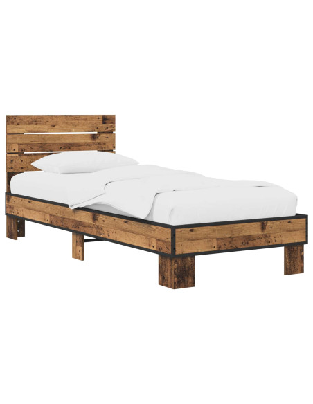 Struttura letto con testata Legno antico 80 x 200 cm