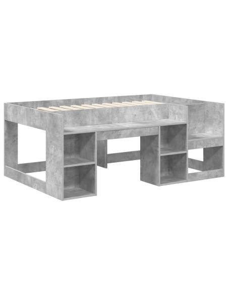 Telaio del letto con storage Grigio Cemento 80 x 160 cm