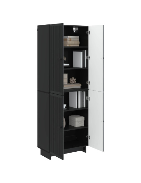 Set di armadi 2 pcs Nero 66 x 34,5 x 90 cm Legno ingegnerizzato