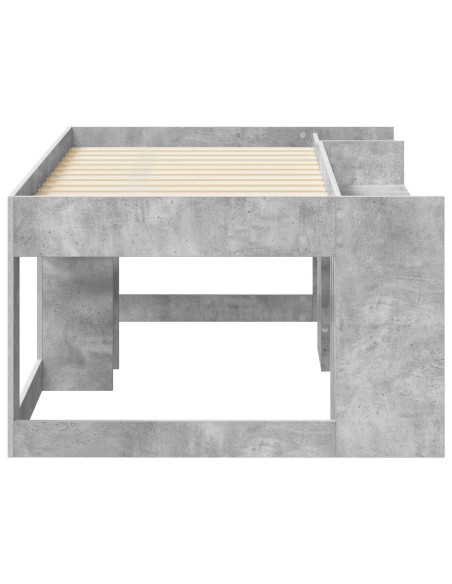 Telaio del letto con storage Grigio Cemento 80 x 160 cm