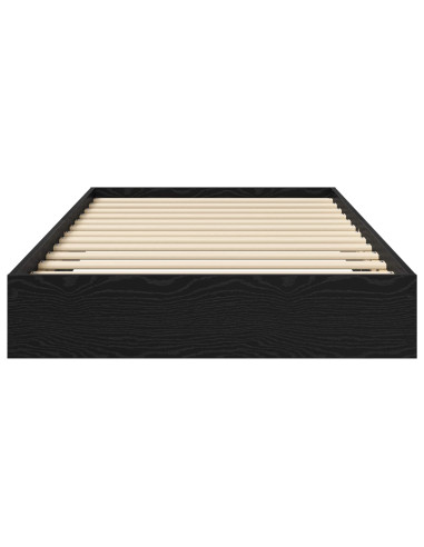 Struttura letto a pavimento Rovere Nero 80 x 200 cm