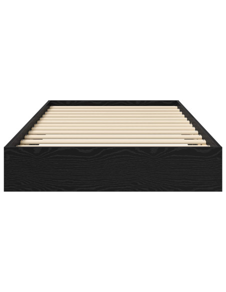 Struttura letto a pavimento Rovere Nero 80 x 200 cm