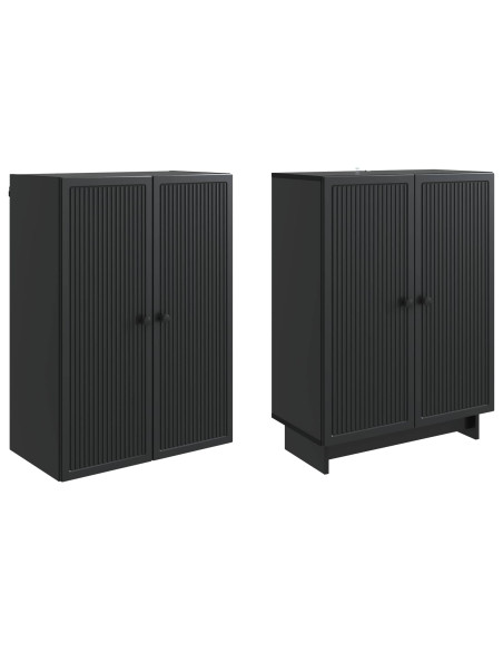 Set di armadi 2 pcs Nero 66 x 34,5 x 90 cm Legno ingegnerizzato