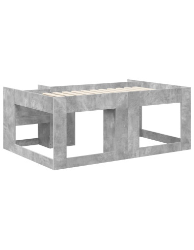 Telaio del letto con storage Grigio Cemento 80 x 160 cm