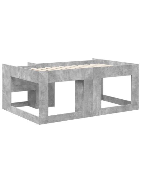 Telaio del letto con storage Grigio Cemento 80 x 160 cm