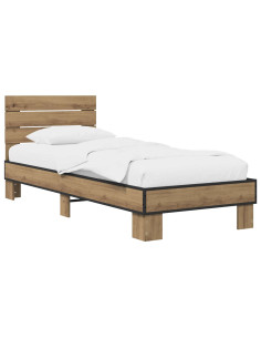Struttura letto con testata Rovere Artigianale 80 x 200 cm