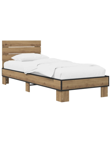 Struttura letto con testata Rovere Artigianale 80 x 200 cm