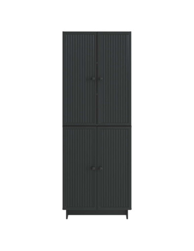 Set di armadi 2 pcs Nero 66 x 34,5 x 90 cm Legno ingegnerizzato