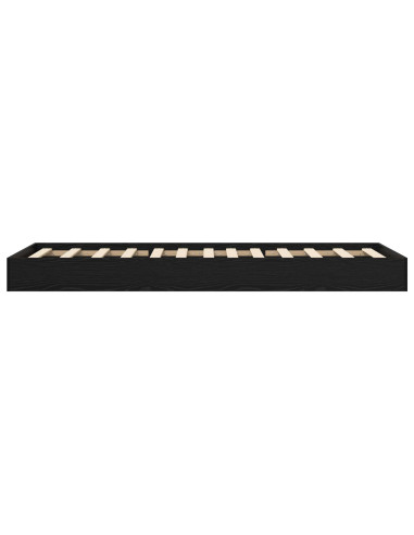 Struttura letto a pavimento Rovere Nero 80 x 200 cm