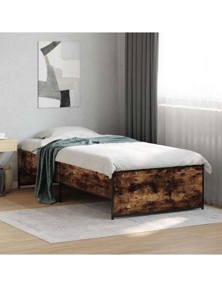 Struttura del letto Rovere Fumo 80 x 200 cm