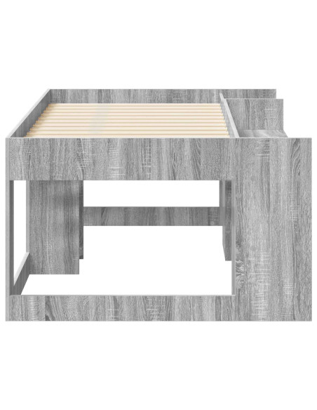 Telaio del letto con storage Sonoma grigio 80 x 160 cm