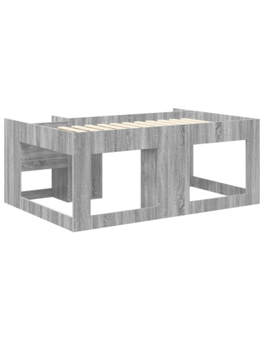 Telaio del letto con storage Sonoma grigio 80 x 160 cm