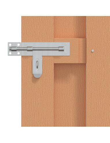 Cancello da giardino 100 x 150 cm WPC e Alluminio Marrone