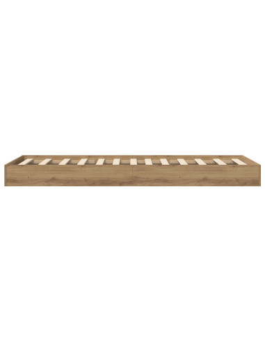Struttura letto a pavimento Rovere Artigianale 80 x 200 cm