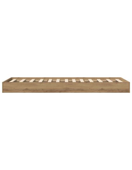 Struttura letto a pavimento Rovere Artigianale 80 x 200 cm