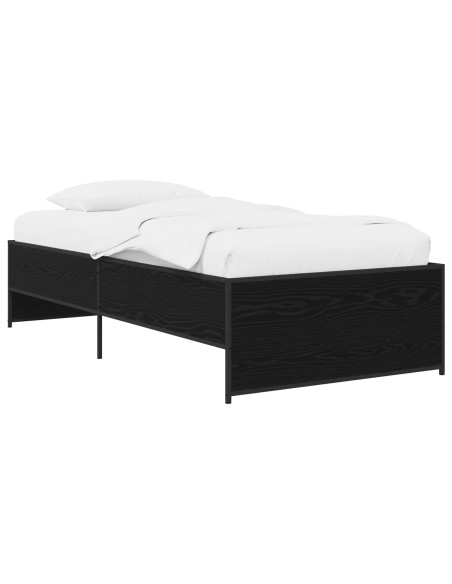 Struttura del letto Rovere Nero 80 x 200 cm