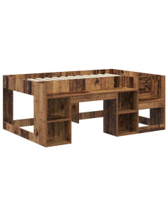 Telaio del letto con storage Legno antico 80 x 160 cm 2