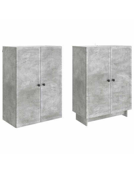 Set di armadi 2 pcs Grigio Cemento 66 x 34,5 x 90 cm